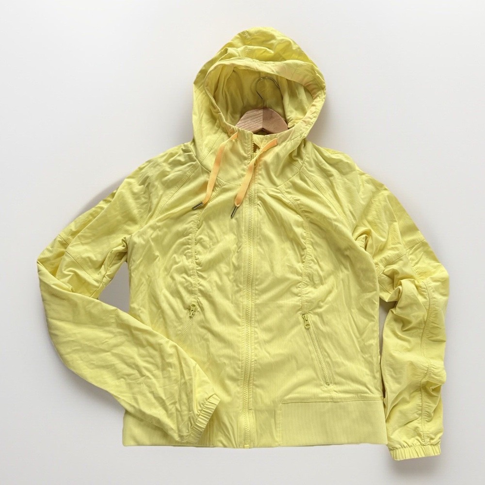 Lululemon Womens Size 8 Yellow Street to Studio Full Zip Hooded Jacket W4A73S‎